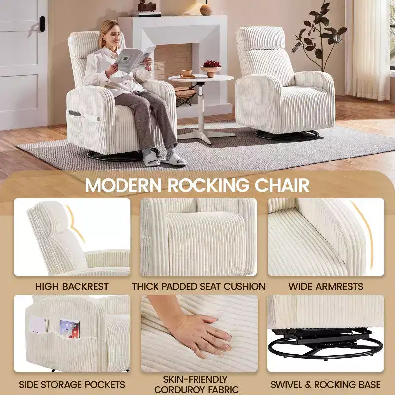 Fauteuil à bascule pivotant pour chambre d'enfant / Fauteuils d'appoint